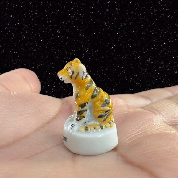 Minh Long Fine Porcelain Mini Figurine Tiger Le Tigre Small Figure 1”Tall .5”W - Picture 5 of 8